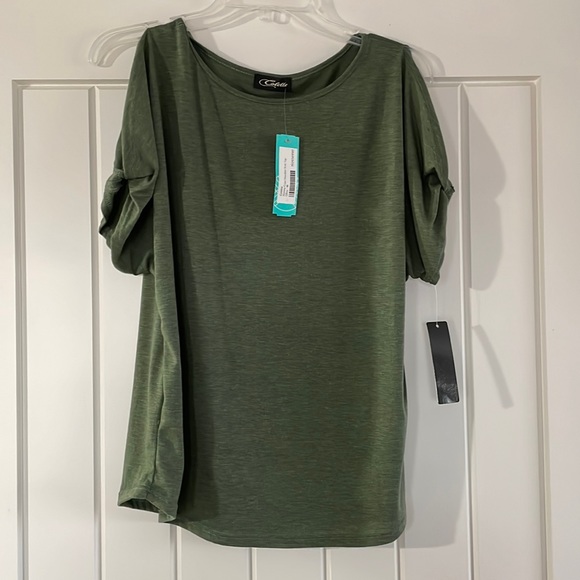 Tops - Colette Romey cold shoulder top size medium